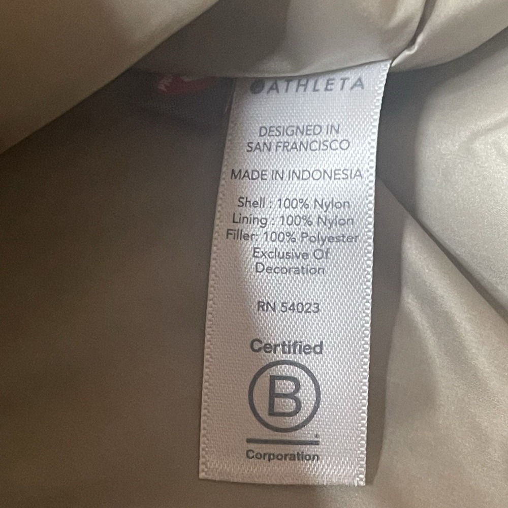 Athleta Summit Parka Jacket Coat Women's L Soft Gold Packable Lightweight - Picture 11 of 11
